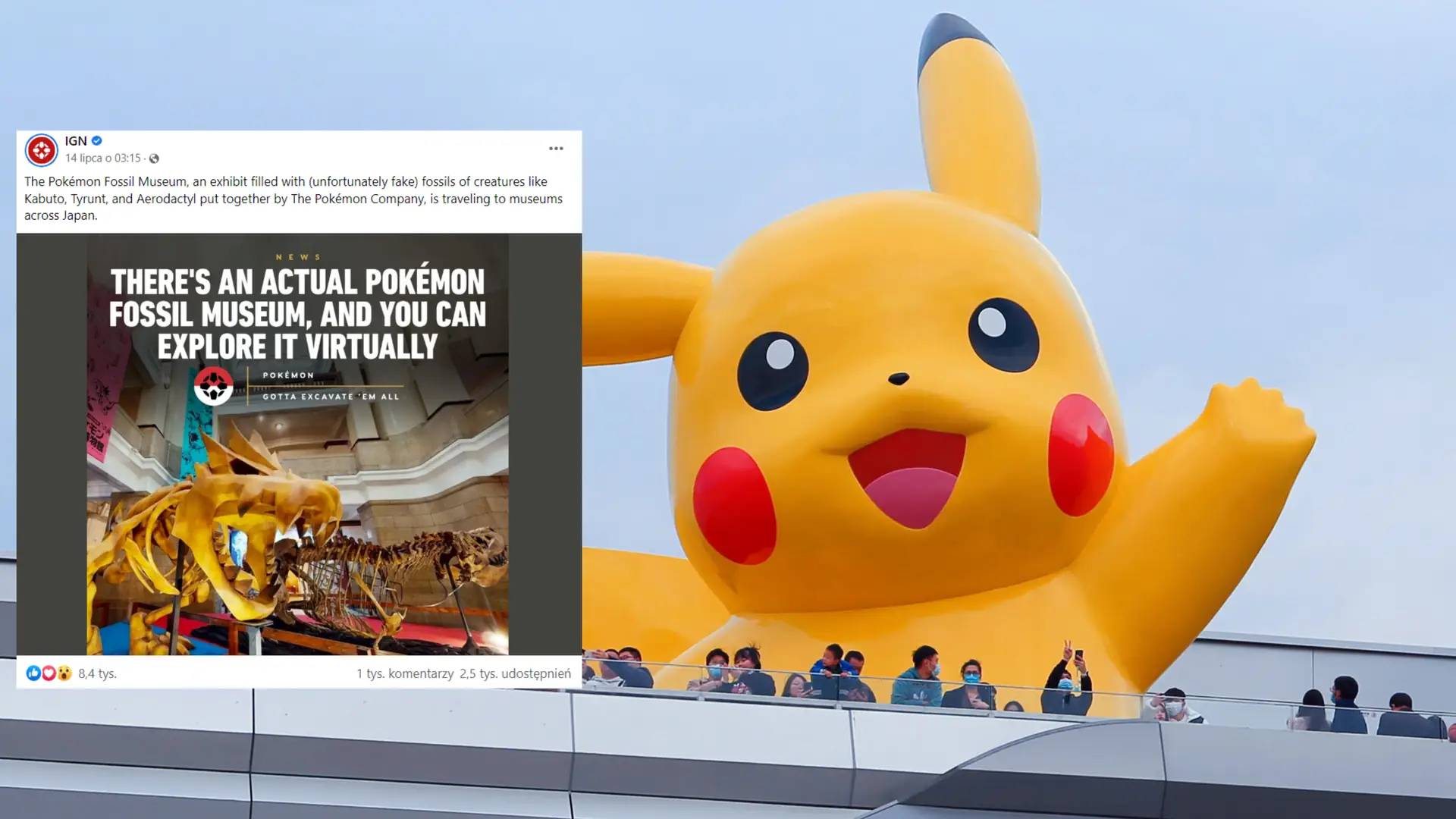 Powstała wystawa skamieniałości Pokemon. Możesz obejrzeć ją również online