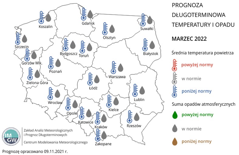 Prognoza pogody na marzec