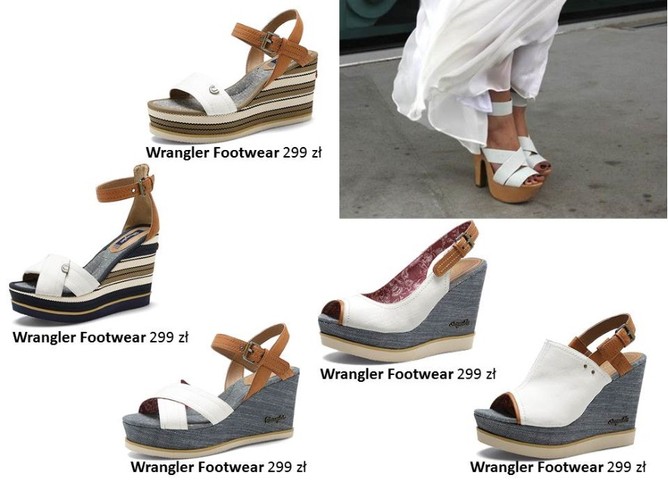 Modne białe buty na lato 2017: koturny