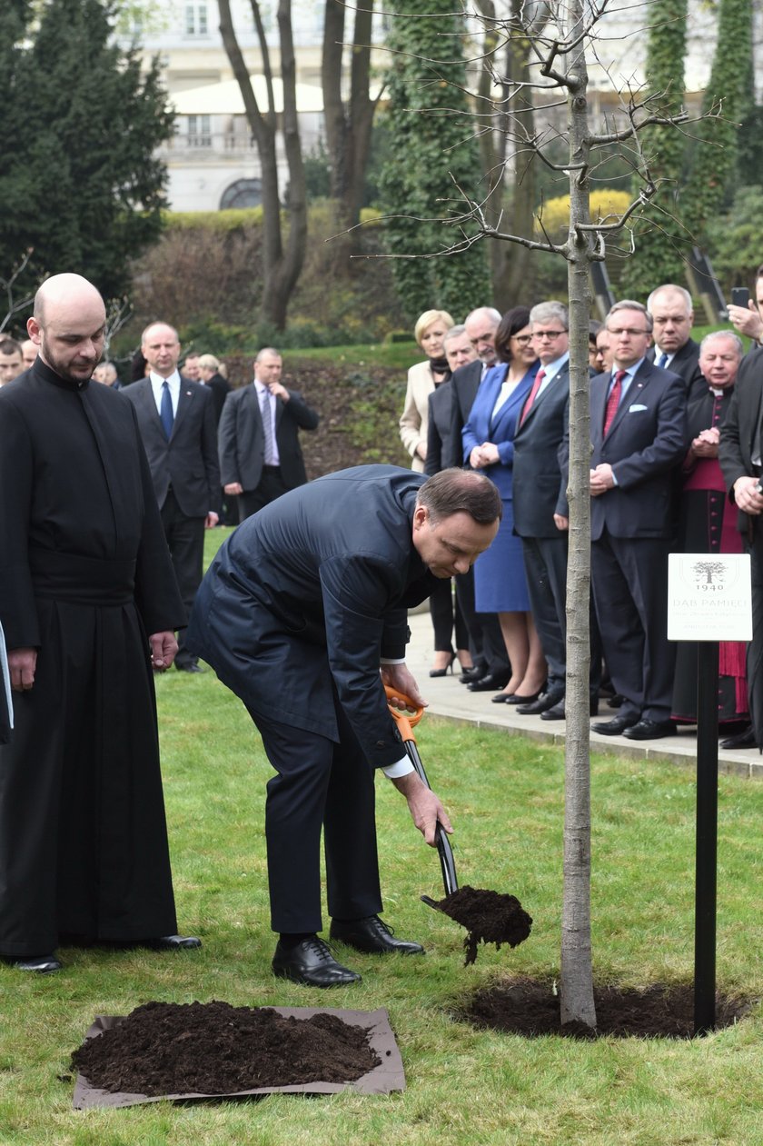 Prezydent Andrzej Duda posadził Dąb Pamięci