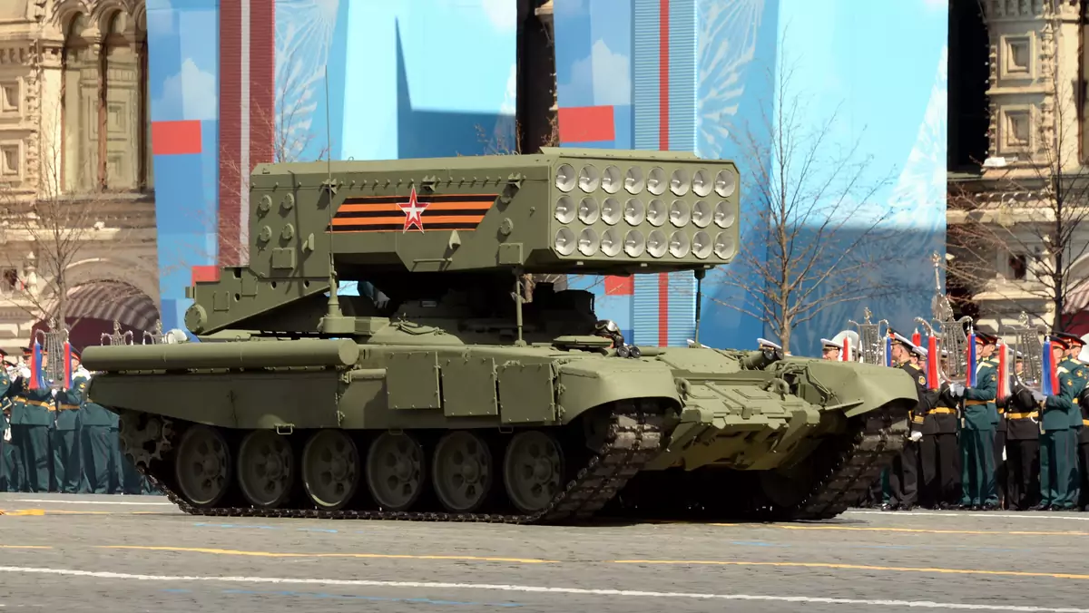 System artylerii rakietowej TOS-1A to jedna z groźniejszych broni Rosji w Ukrainie