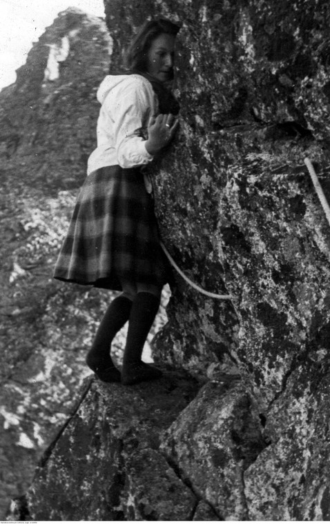 Zofia Becker na Grani Fajek w Tatrach (1942)