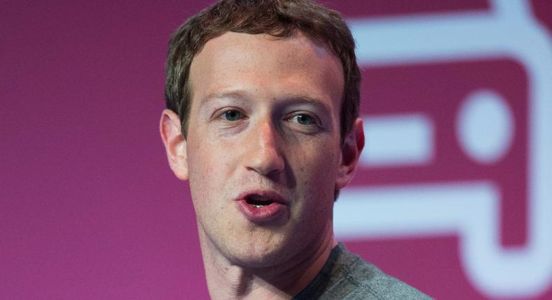 Founder and CEO of Facebook Mark Zuckerberg.