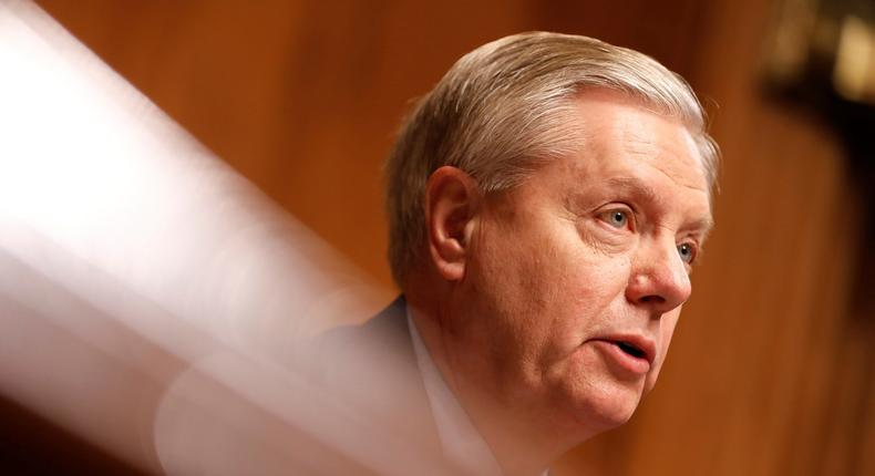 Chairman Sen. Lindsey Graham (R-SC) speaks at a Senate Judiciary Subcommittee on Crime and Terrorism hearing about Russian election interference on Capitol Hill in Washington, D.C., U.S. March 15, 2017.