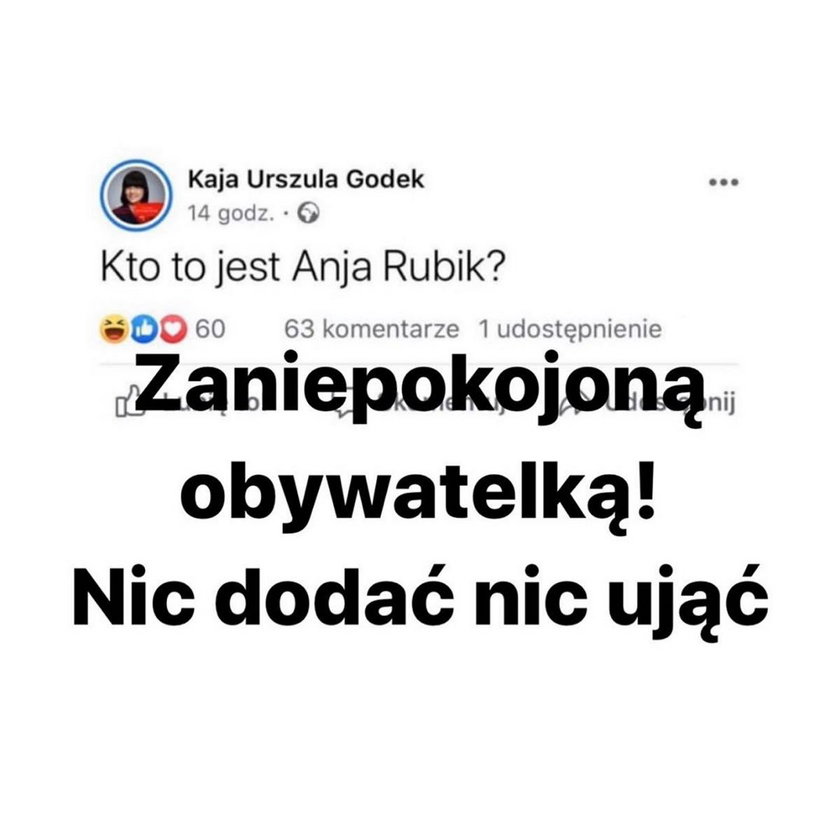 Kaja Godek o Anji Rubik 