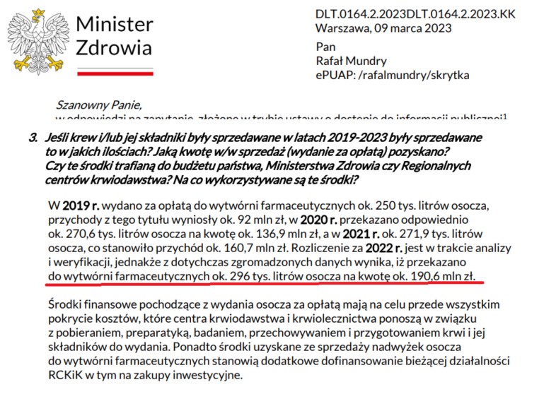 W Sejmie: Czy będą pieniądze dla pracodawców finansujących dni wolne od pracy krwiodawców?