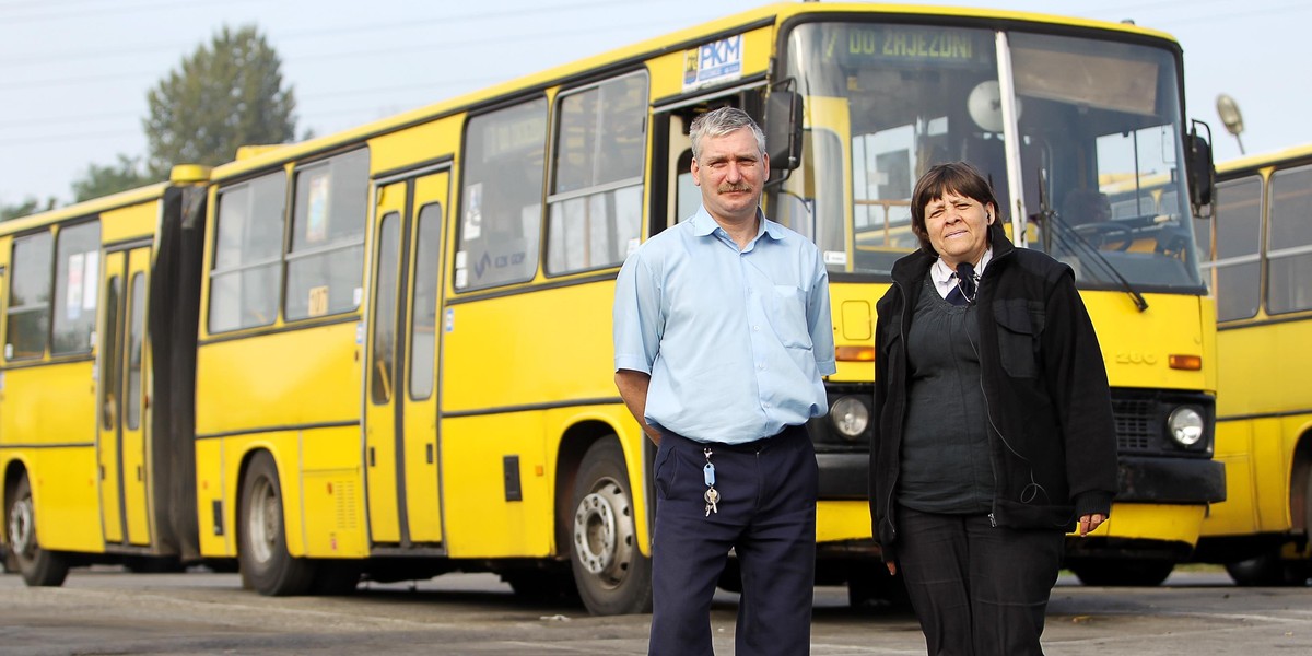 Leszek Tomeczek (36 l.) i Jolanta Kurzok (49 l.), kierowcy PKM w Katowicach