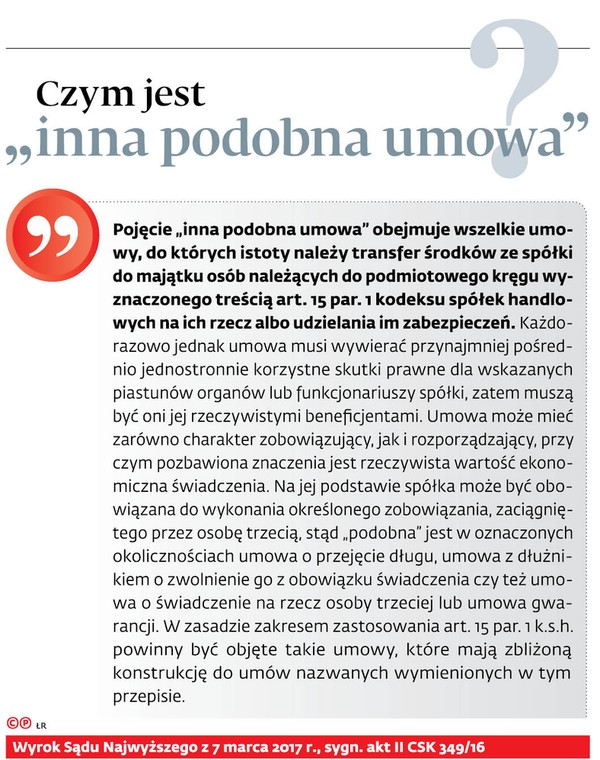 Czym jest "inna podobna umowa"