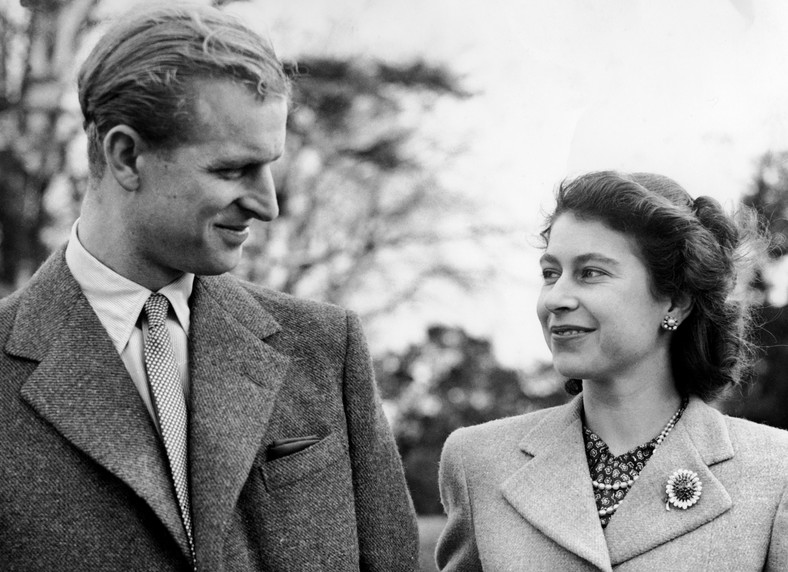 Książę Filip i Elżbieta II podczas miesiąca miodowego w 1947 r.
