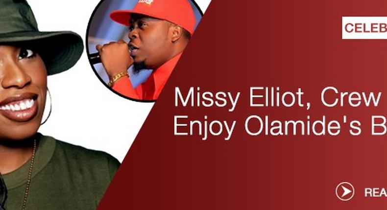 Missy Elliot and crew dances to Olamide