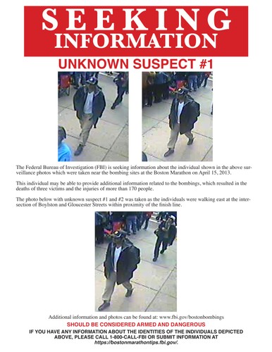 Ogłoszenie o poszukiwaniu podejrzanego o dokonanie zamachu