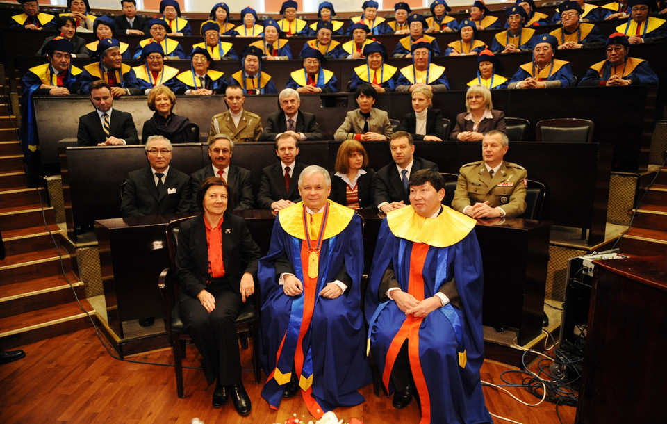 MONGOLIA PREZYDENT KACZYŃSKI HONORIS CAUSA