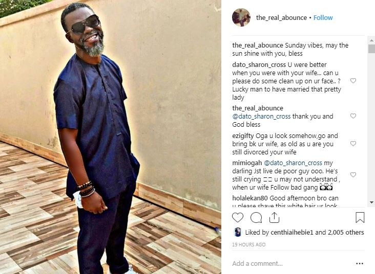 Yvonne Jegede's husband replies Instagram follower over comments about marriage [Instagram/The_Real_Abounce] 