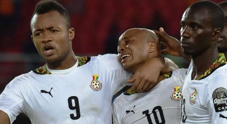 Dede Ayew with Jordan Ayew