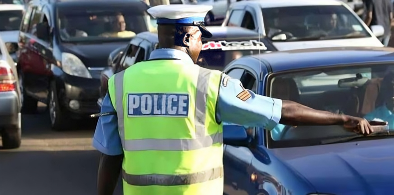 File image of a traffic police officer manning traffic on a road in Nairobi. [Ma3 Route]