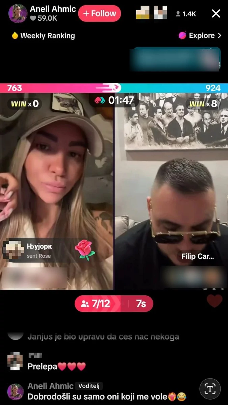 Aneli Ahmić i Filip Car (Foto: Screenshot TikTok)