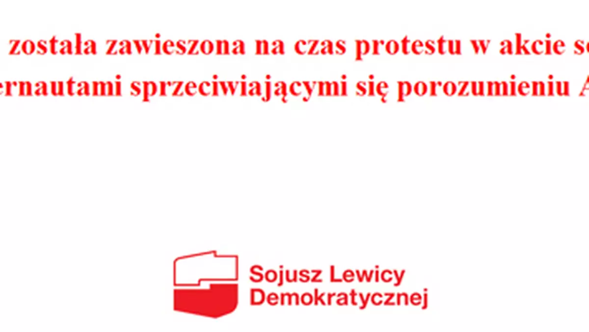 Partie polityczne przeciwko ACTA