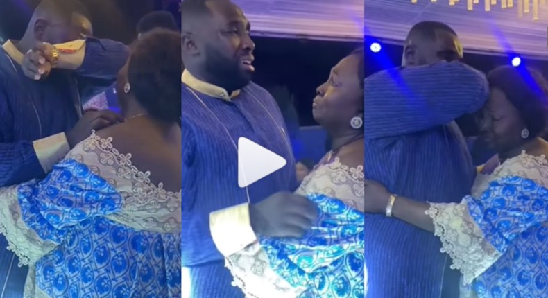 Groom & his mother cry uncontrollably at his wedding, find it hard to separate (video)