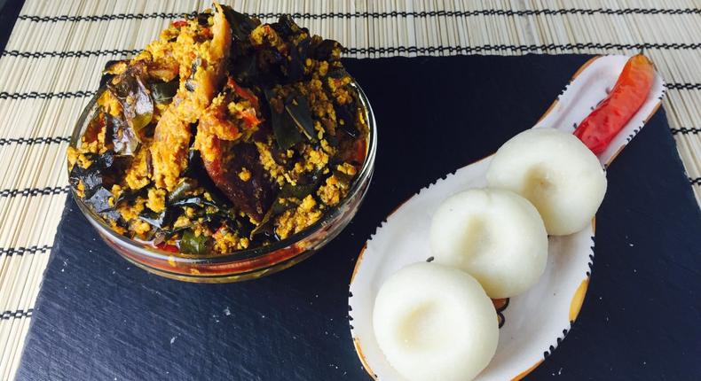 Traditional meals: Fingerlickin' fufu and egusi soup (Recipe)