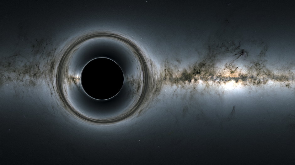 Czarna dziura zaburzająca światło gwiazd