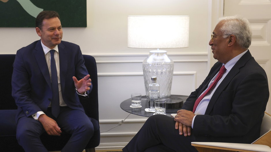 Premier Luis Montenegro meets oraz ustępujący Antonio Costa