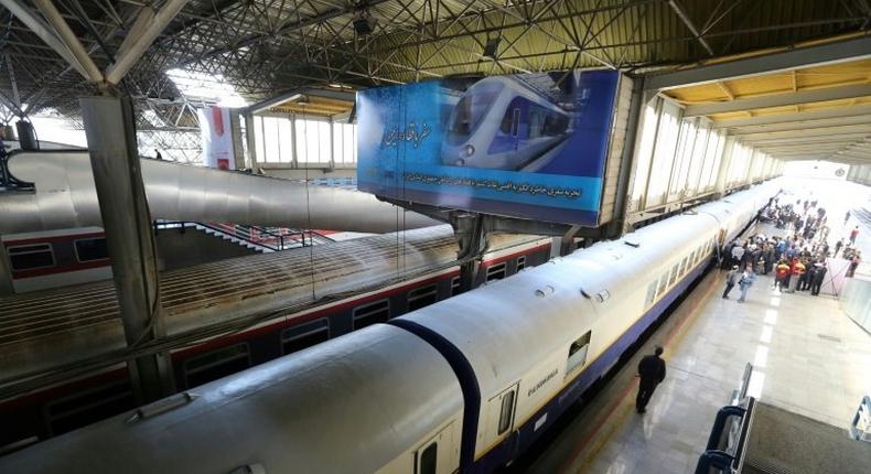 A general view of Tehran train station in the Iranian capital on October 27, 2014