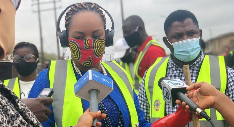 Officials of the Lagos State Sustainable Development Goals and Investment (OSDGI) campaign 