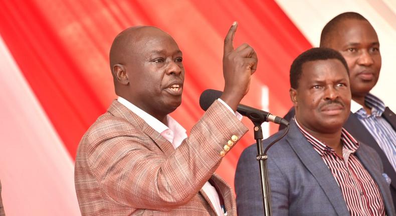 Deputy President Rigathi Gachagua speaks during a past ceremony in Tharaka Nith County on March 12, 2023