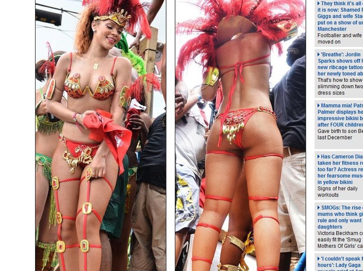 Półnaga Rihanna wyuzdaną i dziką królową karnawału
