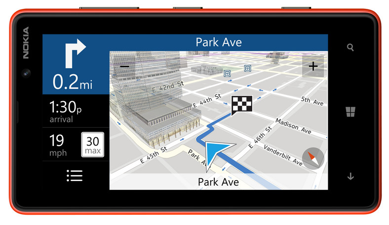 Nokia Lumia z aplikacją Here Drive+