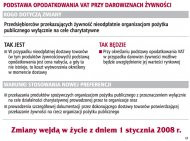 Podstawa opodatkowania VAT przy
      darowiznach żywności