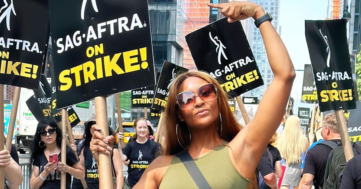 Osas Ighodaro joins SAG-AFTRA strike in Hollywood