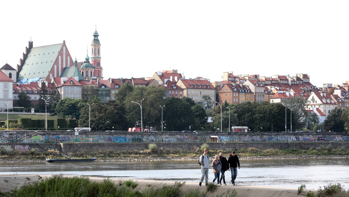 WARSZAWA WISŁA NISKI POZIOM WODY