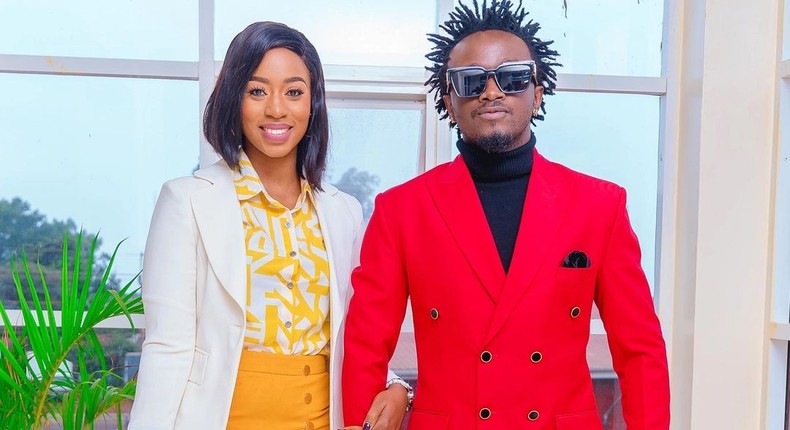 Bahati and his wife Diana Marua