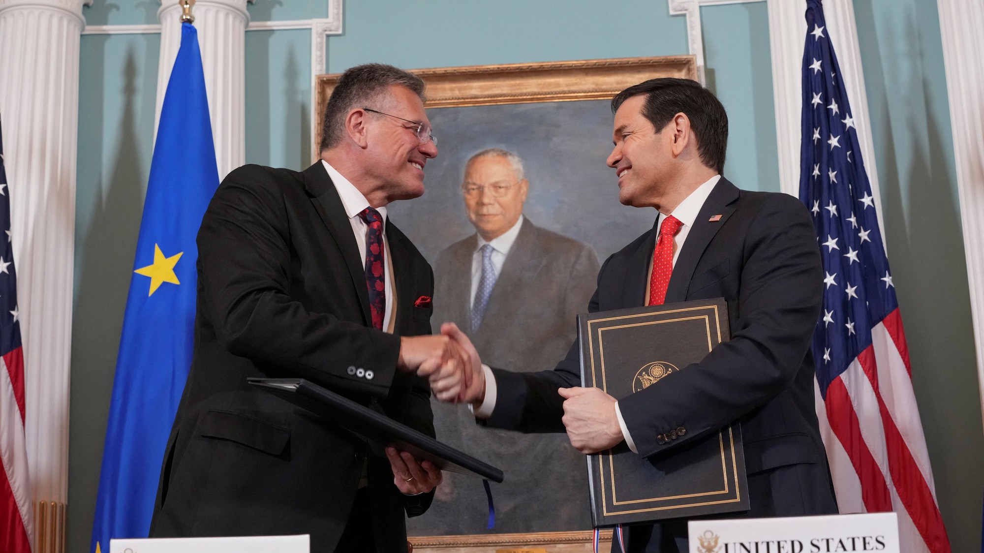 Maroš Šefčovič a Marco Rubio 