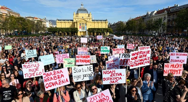 Women's rights groups had called for protests under the banner of #pravdazadjevojcice (Justice for Girls in Croatian)