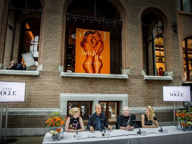 Konferencja prasowa jubileuszowej okładki holenderskiego Vogue'a