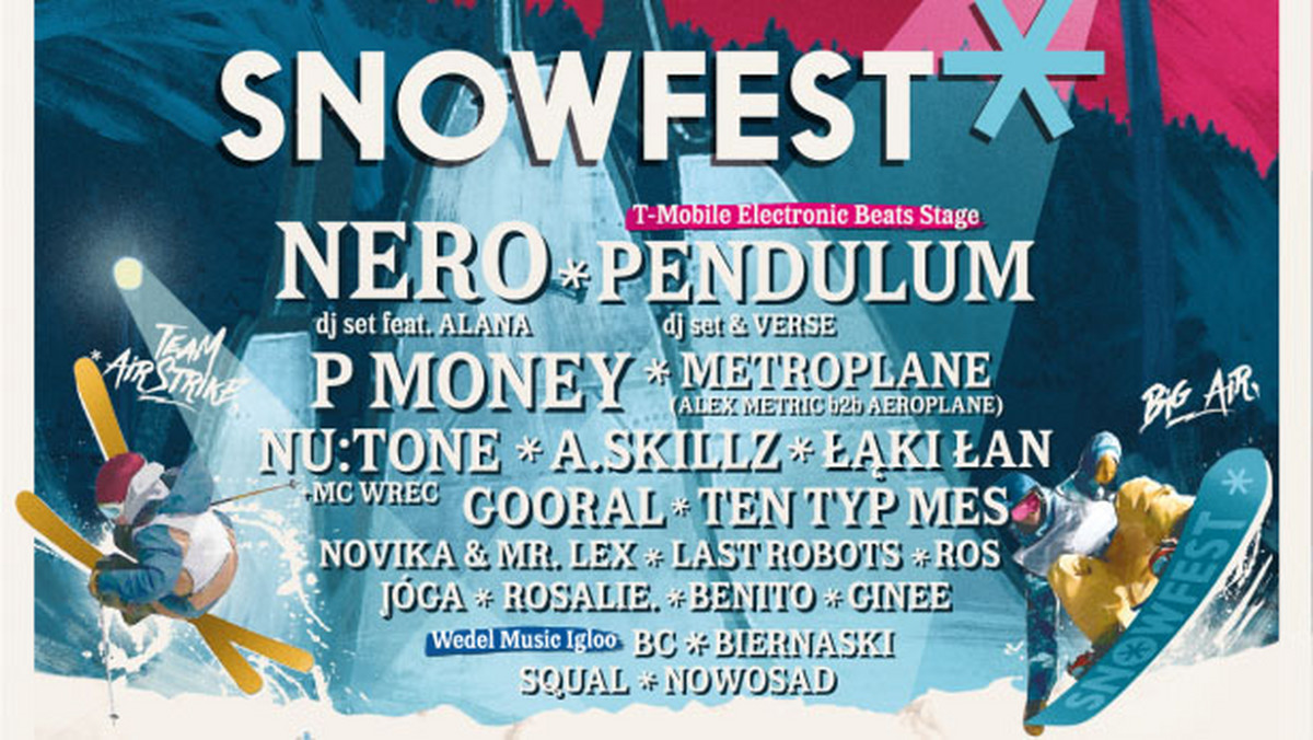 Do końca stycznia możecie kupić tańszy karnet na SnowFest Festival 2017, który odbędzie się w Szczyrku od 10 do 11 lutego. Gwiazdami SnowFest Festival będą m.in. NERO, Pendulum oraz A.Skillz.