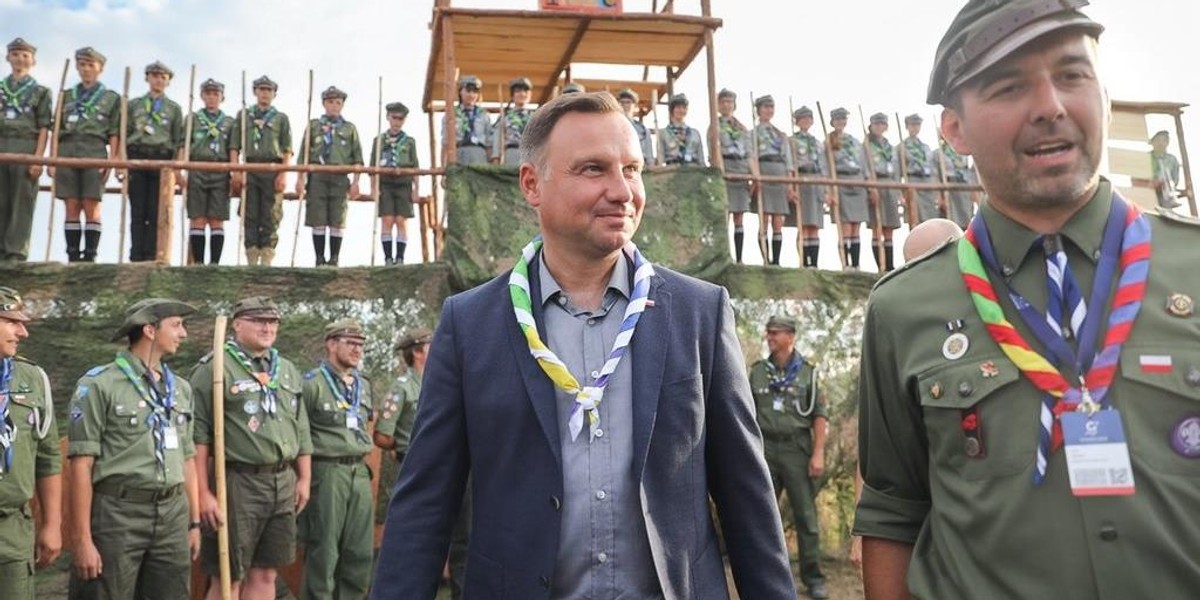 Prezydent Andrzej Duda uczestniczył w zlocie ZHP w Gdańsku