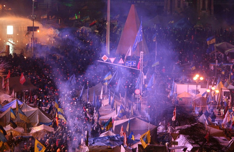 Protesty na Ukrainie. Fot. EPA/IGOR KOVALENKO/PAP/EPA