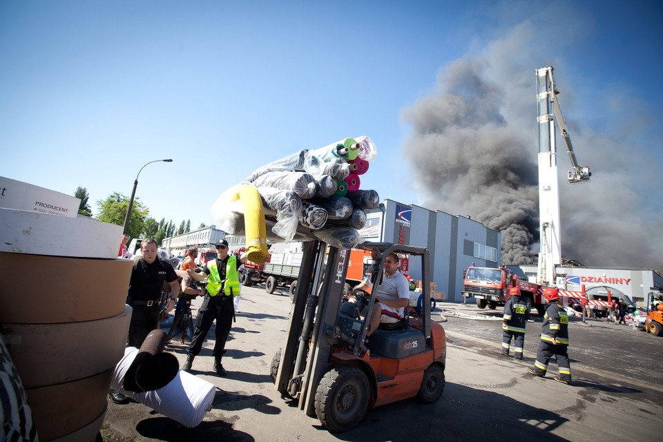 ŁÓDŹ POŻAR HALI PRODUKCYJNEJ