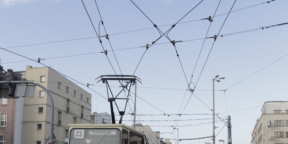 Awaria tramwajowa na Kazimierza Wielkiego