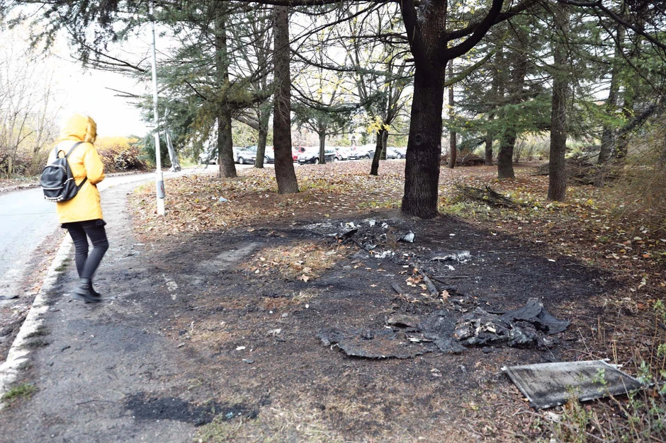 Mesto gde je pronađen spaljeni auto