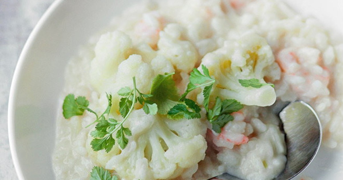 Risotto z kalafiorem i krewetkami Kobieta