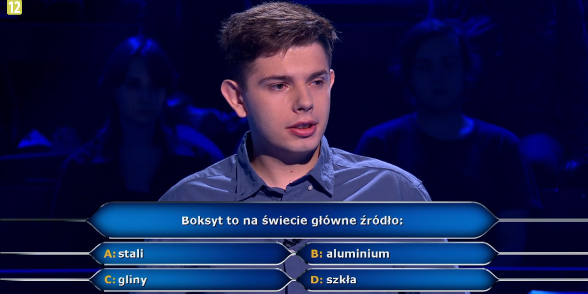 Student z Poznania zrezygnował z gry na pytaniu o boksyt
