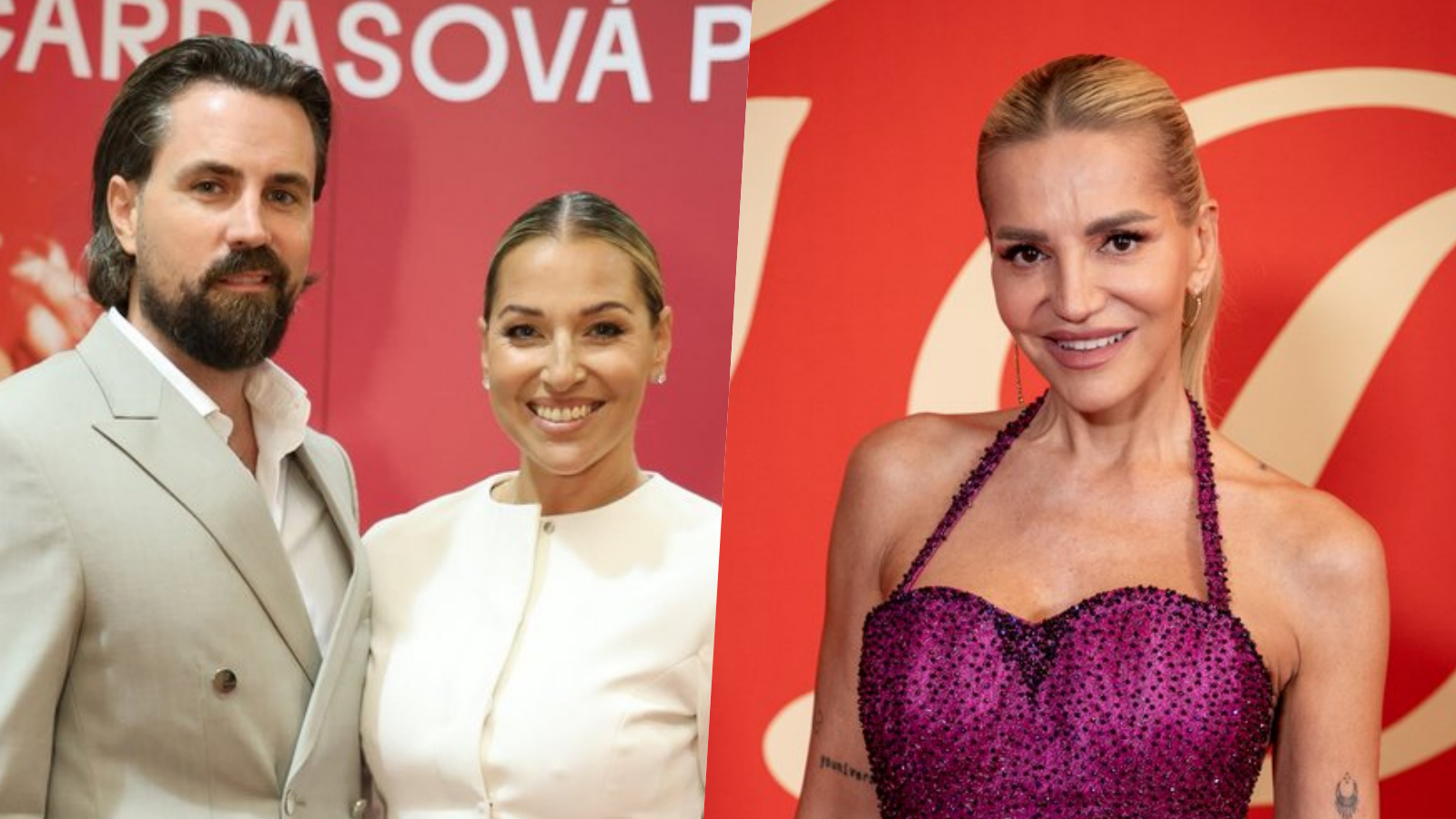 Tibor Vincze, Dominika Cibulková a speváčka Dara Rolins.
