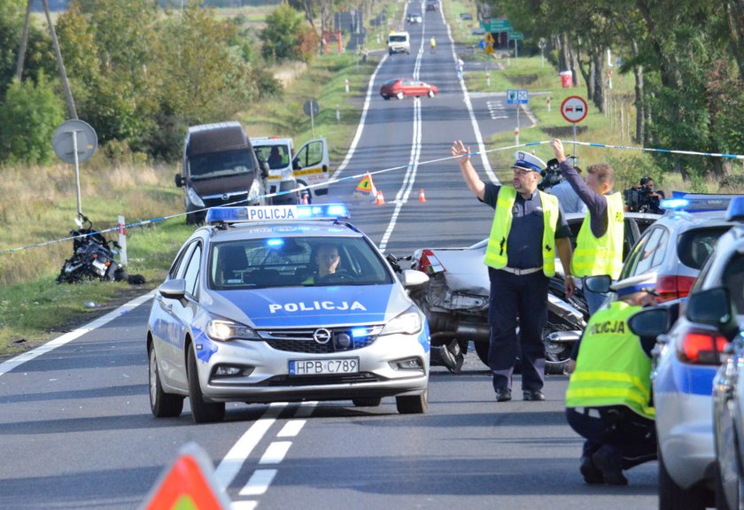 Wjechała w kolumnę motocyklistów