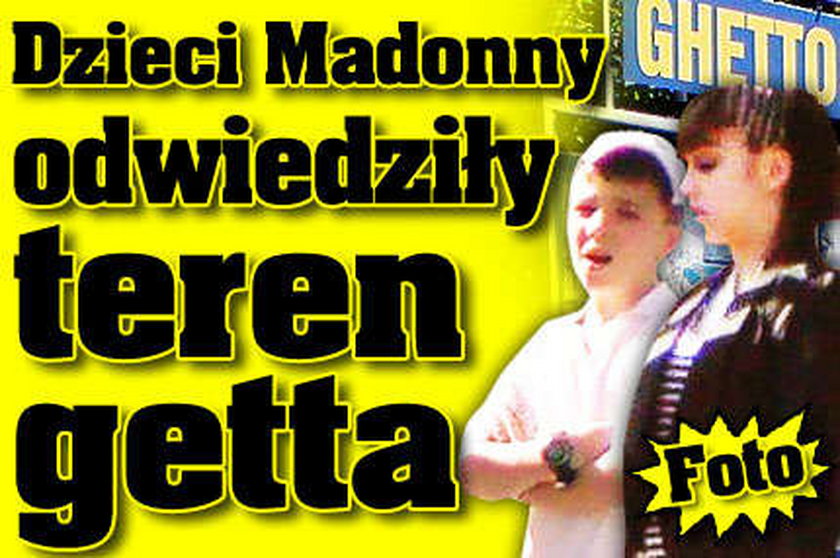 Dzieci Madonny odwiedziły teren getta. Foto