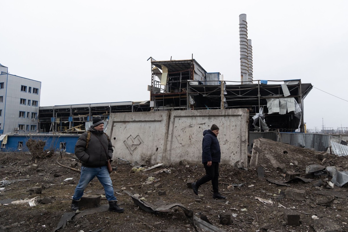 Efekty rosyjskiego nalotu na Ukrainę