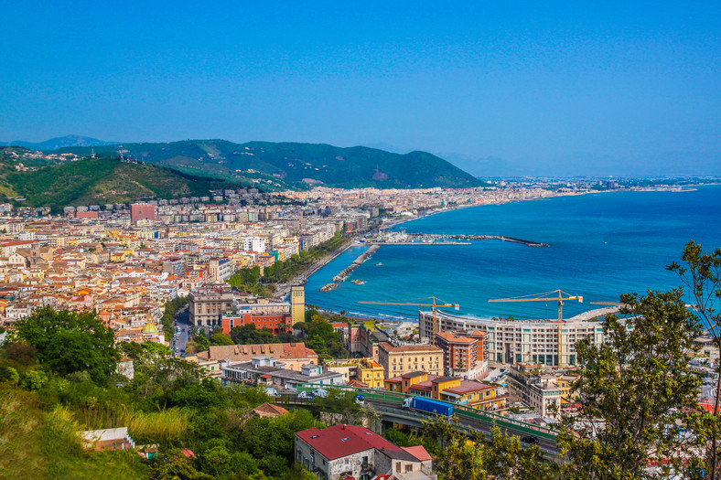 Widok z lotu ptaka - Salerno, Włochy